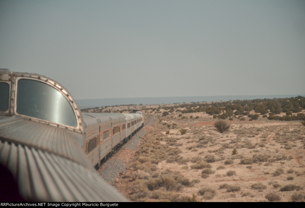 Grand Canyon Railway traveling to the Canyon